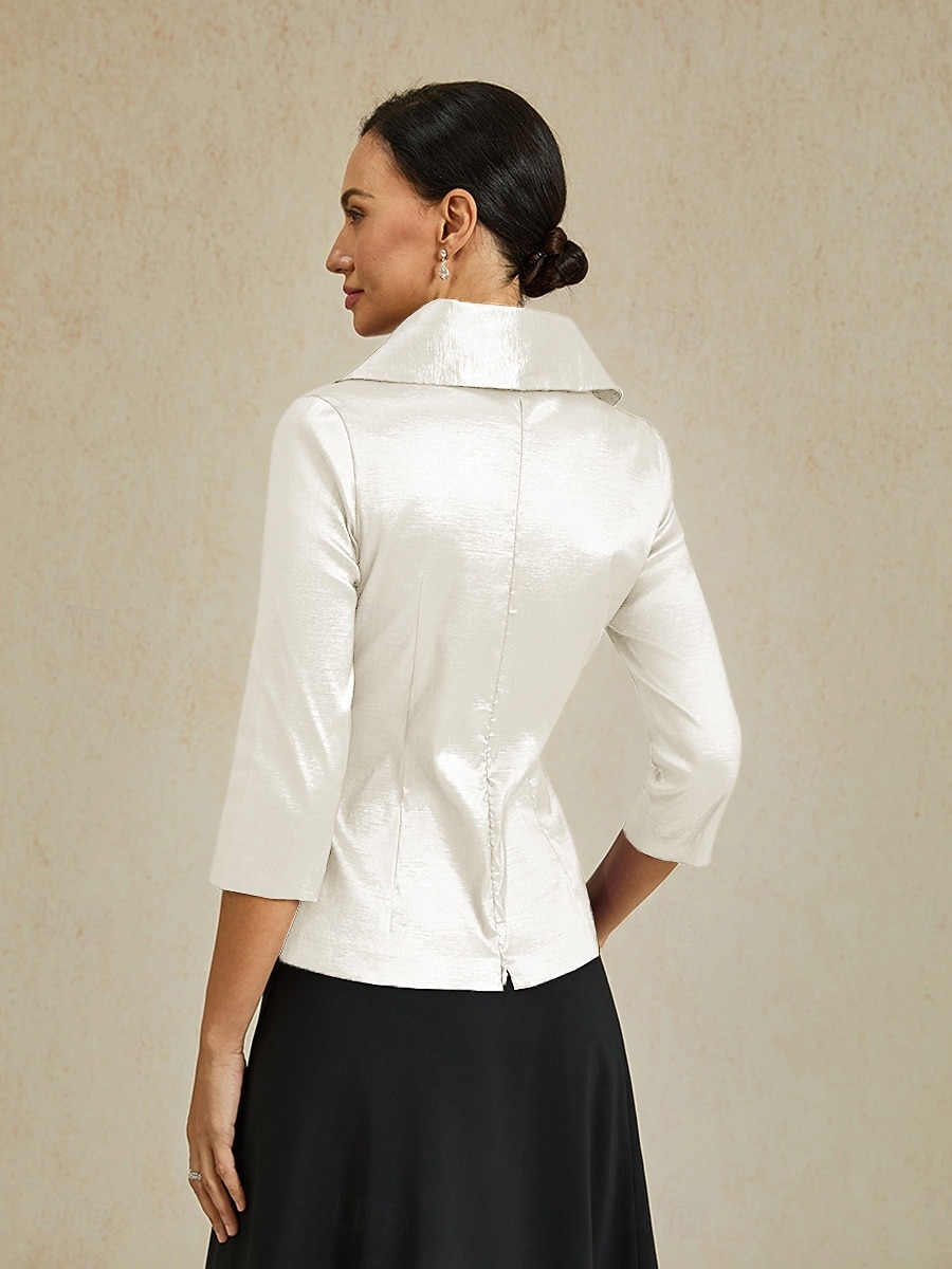 Femmes Hauts Élégants Hauts de soirée Élégant Occasionnel Col en V Noir Été Automne de 2025 ? $75.99 –P3