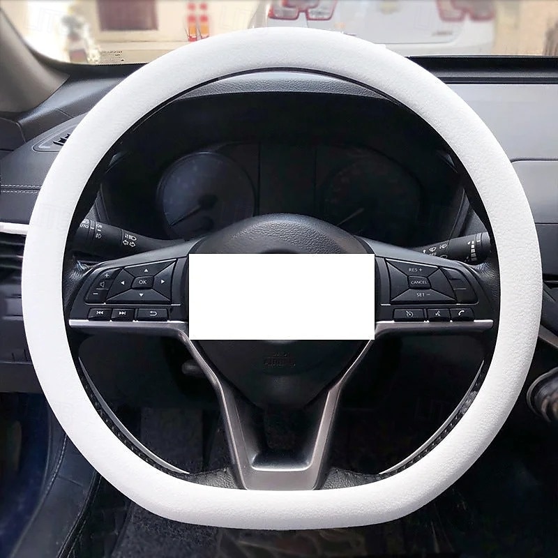 Funda de silicona para volante de coche, moderna, antideslizante, suave, ajustada, universal, para todas las estaciones, cómoda, resistente al desgaste, funda flexible para el mango. 2025 - $9.99 –P16