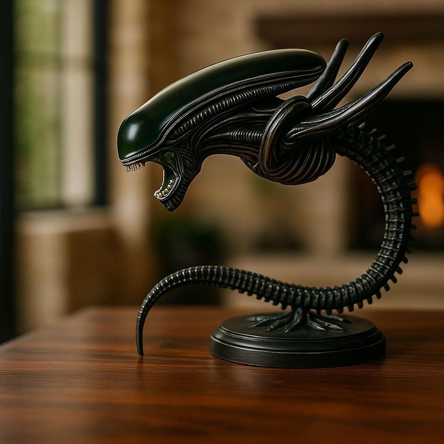 Ночной светильник в виде космического монстра, 3D-лампочка для кино из смолы, светодиодная настольная лампа в стиле научной фантастики, домашний декор, сделанная вручную из смолы, лампа в виде 2025 - $36.99 –P5