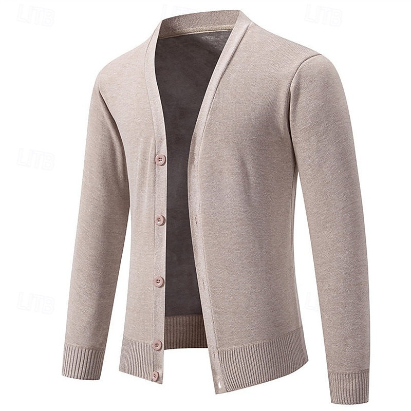 Voor heren Vest Trui Vest Bijgesneden vest trui Bijgesneden trui Geribd breien Normale tops Dichtknopen Gebreid Effen / effen kleur V-hals Stijlvol Casual Alledaagse kleding Uitgaan Kleding Herfst 2026 - $26.99 –P19
