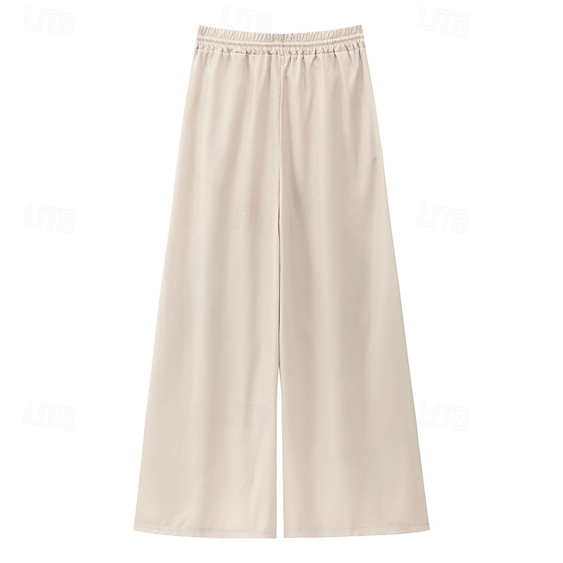 Per donna Pantaloni Pantaloni Palazzo Moda Boho Lunghezza intera Vita Alta Floreale Elastico in vita Comodo Confortevole Micro-elastico Streetwear Abbigliamento quotidiano Uscire Cachi Estate del 2025 a $17.99 –P5