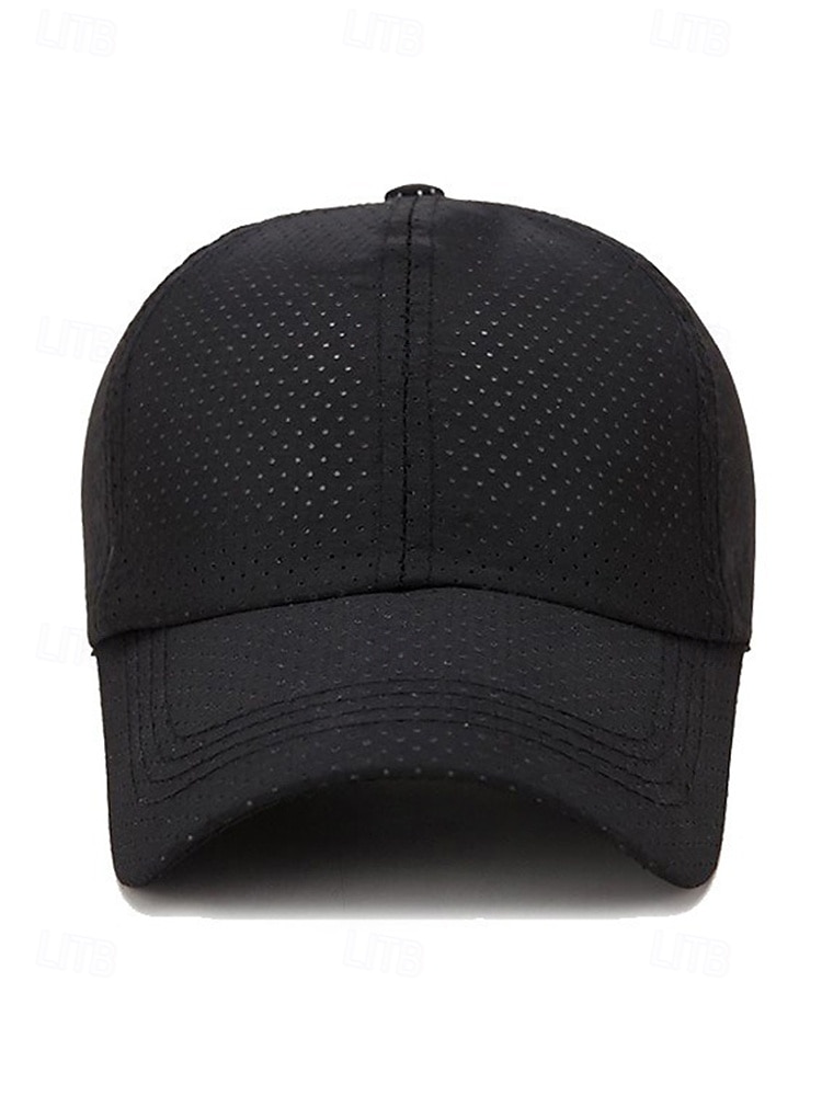 Gorra de béisbol ligera y transpirable para hombre: gorra deportiva de malla de secado rápido con hebilla de metal ajustable para correr, jugar al golf, hacer senderismo y uso diario. 2025 - $9.99 –P4