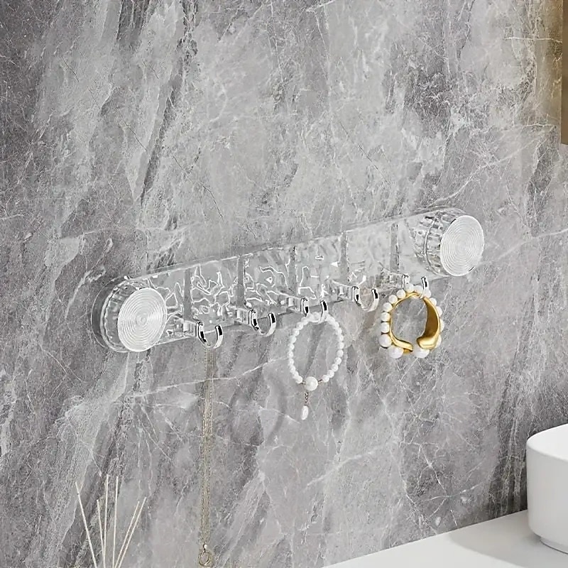 Crochet à ventouse rotatif étanche, sans perçage, peu encombrant, crochet pour serviette de douche, cintres pliables en plastique, idéal pour la salle de bain&amp;organisation de la cuisine de 2025 ? $12.49 –P5