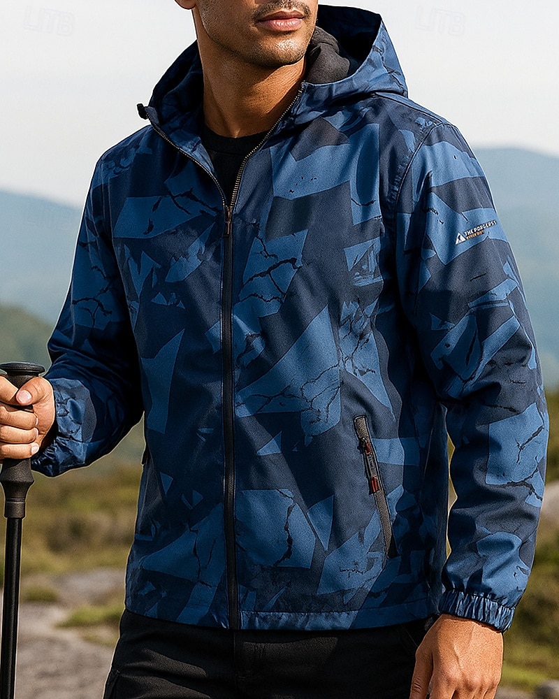 Hombre Cortavientos Chaqueta Chaqueta para senderismo Chaqueta rígida Al aire libre Impermeable Resistente al Viento Trajes de senderismo Ropa de senderismo Primavera Otoño Camiseta Camping 2025 - $23.99 –P1