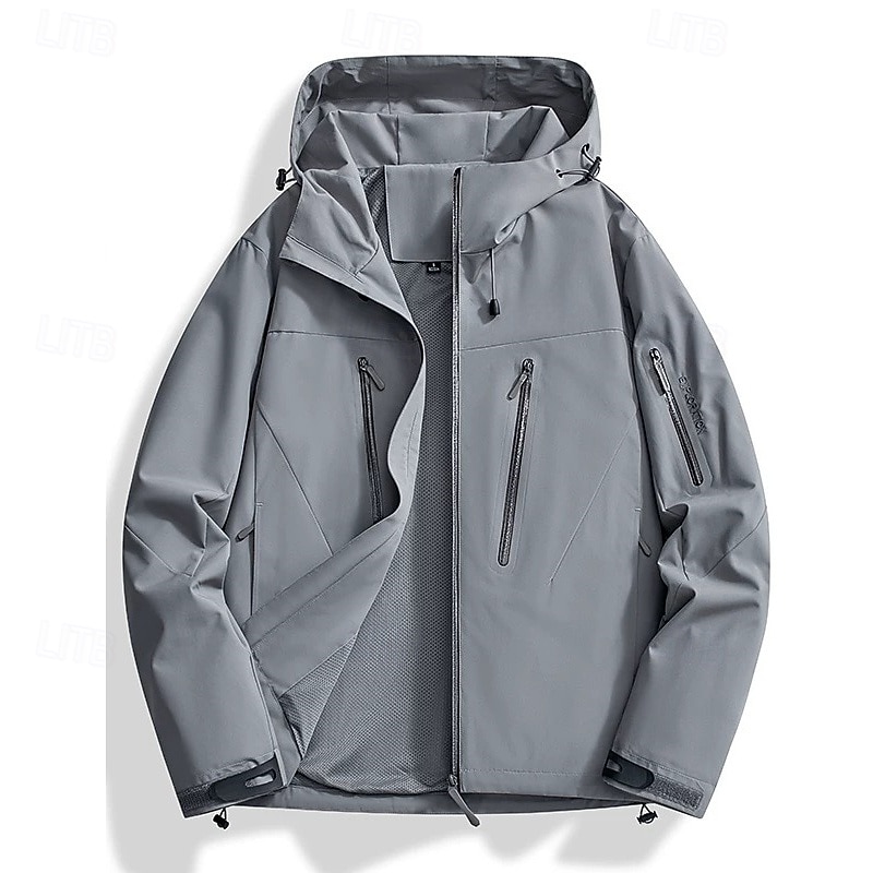 Муж. Куртка для туризма и прогулок На открытом воздухе Водонепроницаемость С защитой от ветра Походная одежда Походная одежда Весна Осень Верхняя часть Походы / туризм / спелеология Бег Сплошной цвет 2026 - $56.99 –P5