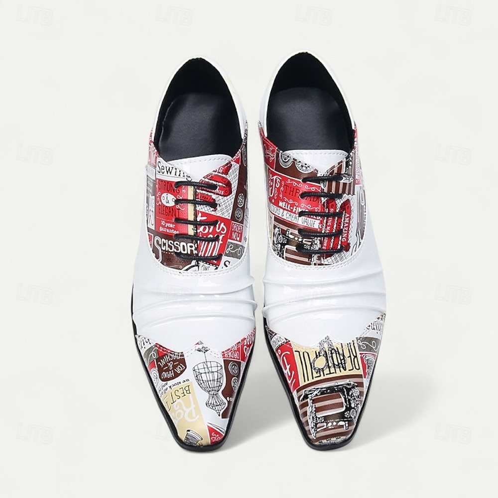 weiße Slipper für Herren mit Zeitungsdruck-Design und hohem Fashion-Appeal, ideal für lässige Tage, Streetstyle und kreative Events 2025 - $109.99 –P6