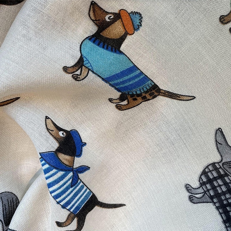 Per donna Sciarpa rettangolare Streetwear Quotidiano Data Nero Bianco Blu Sciarpa Animale del 2025 a $18.99 –P6