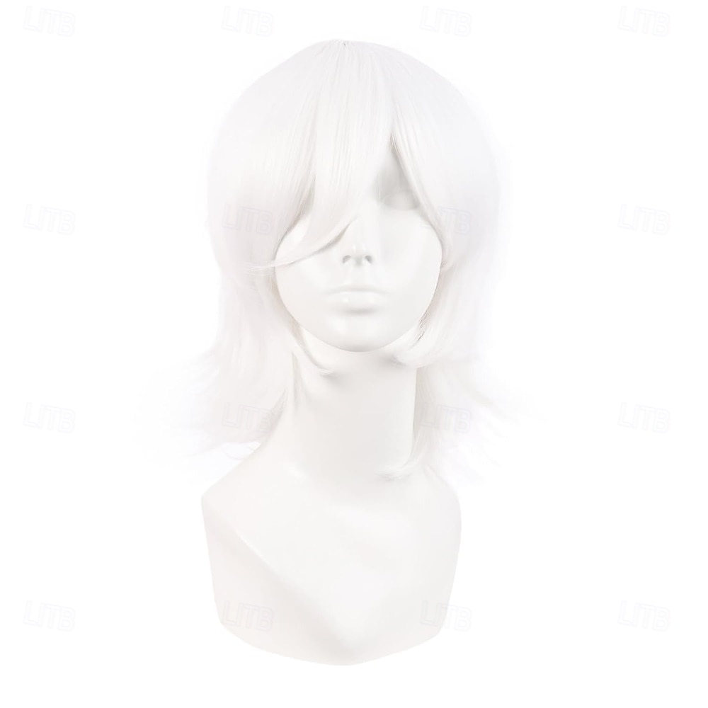 Perruque synthétique courte de 14 pouces/35 cm avec queue de loup et frange latérale pour cosplay de 2025 ? $23.99 –P8