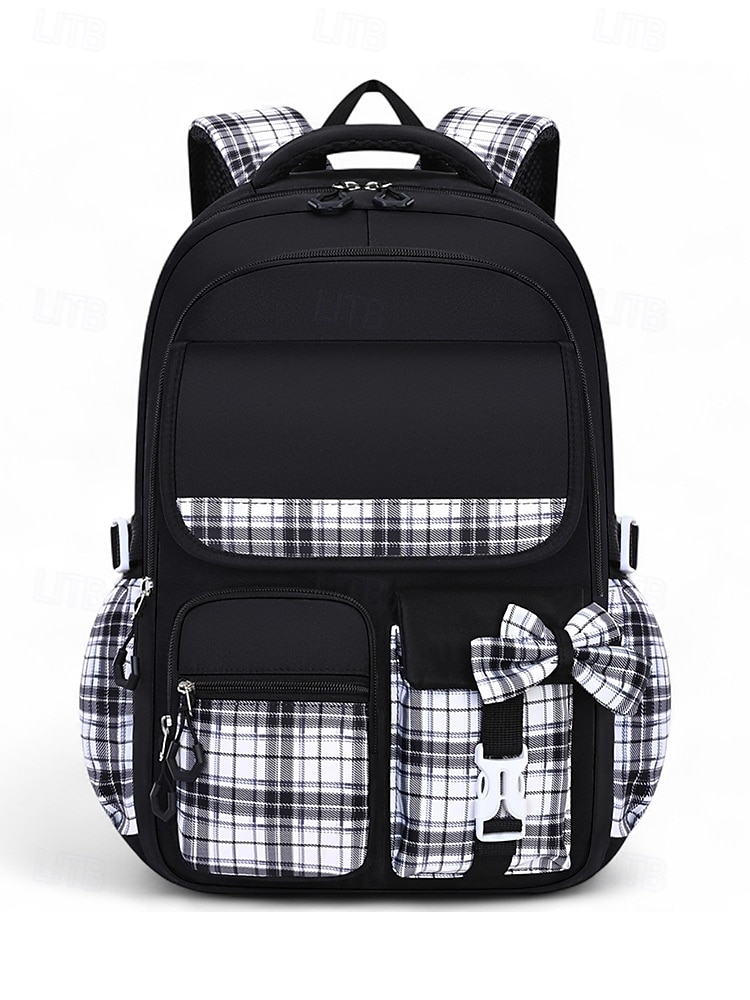 Sac à dos d'école imperméable grande capacité pour enfants – design à carreaux léger, bretelles confortables, idéal pour l'école quotidienne, les voyages et les activités de plein air des filles de 2025 ? $29.99 –P9