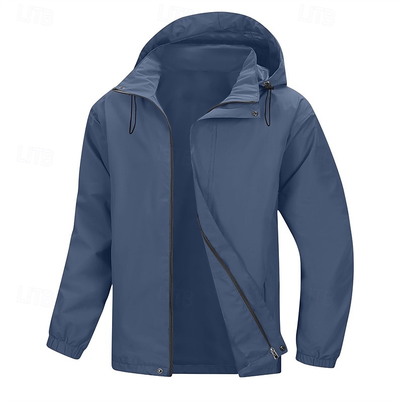 Herren Outdoorjacke Freizeitjacke Urlaub Täglich Wasserdicht Winddicht Tasche Herbst Winter Einfach Mode Klassisch Mit Kapuze Regulär Hellgrün Wein Marineblau Blau Khaki Jacken 2025 - $36.99 –P8