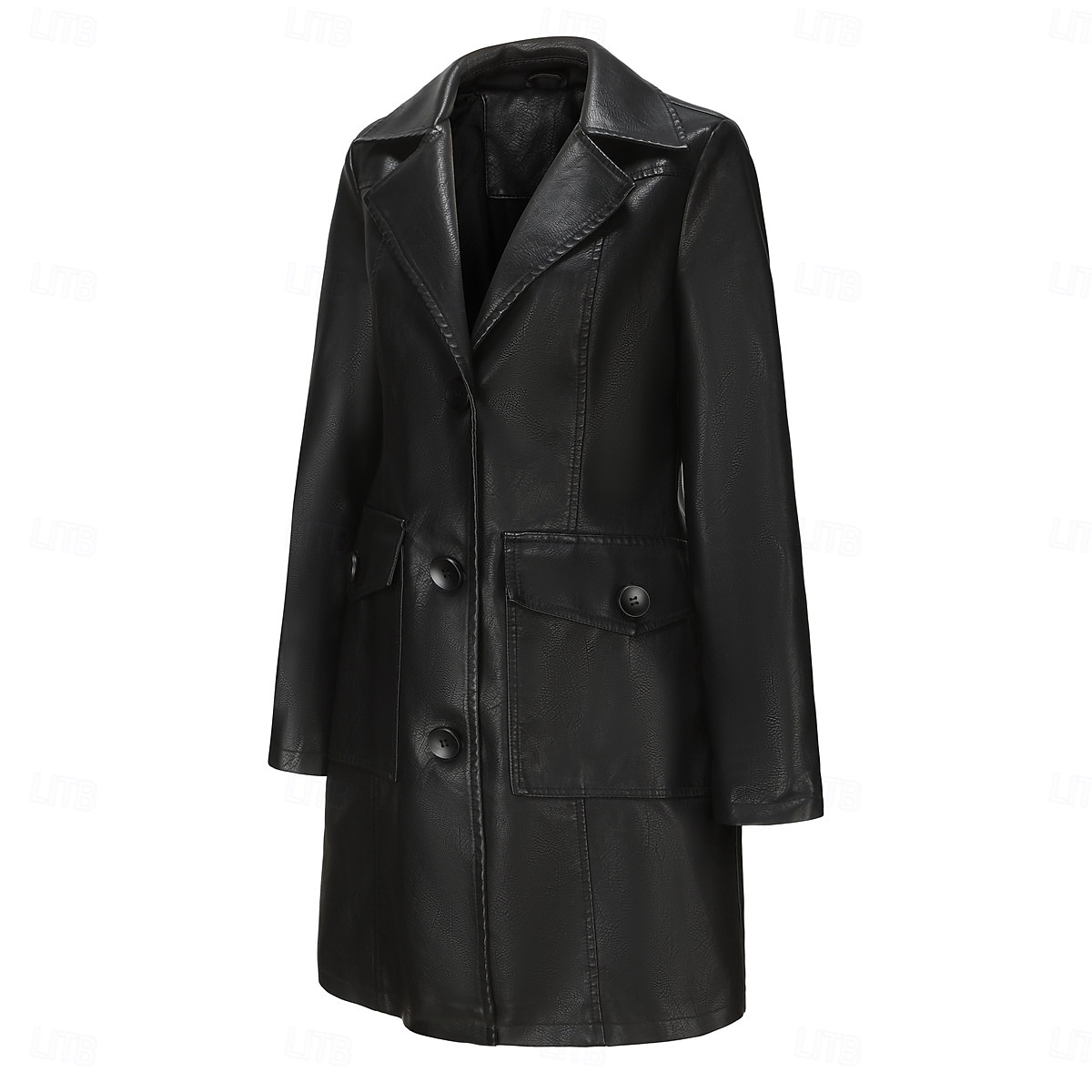 Women's Coat Comfortable Buttons Fashion Street Style Plain Outdoor Casual Daily Long Turndown Regular Fit Long Sleeve Outerwear Black Burgundy Camel Fall Winter 2025 - $57.99 –P19