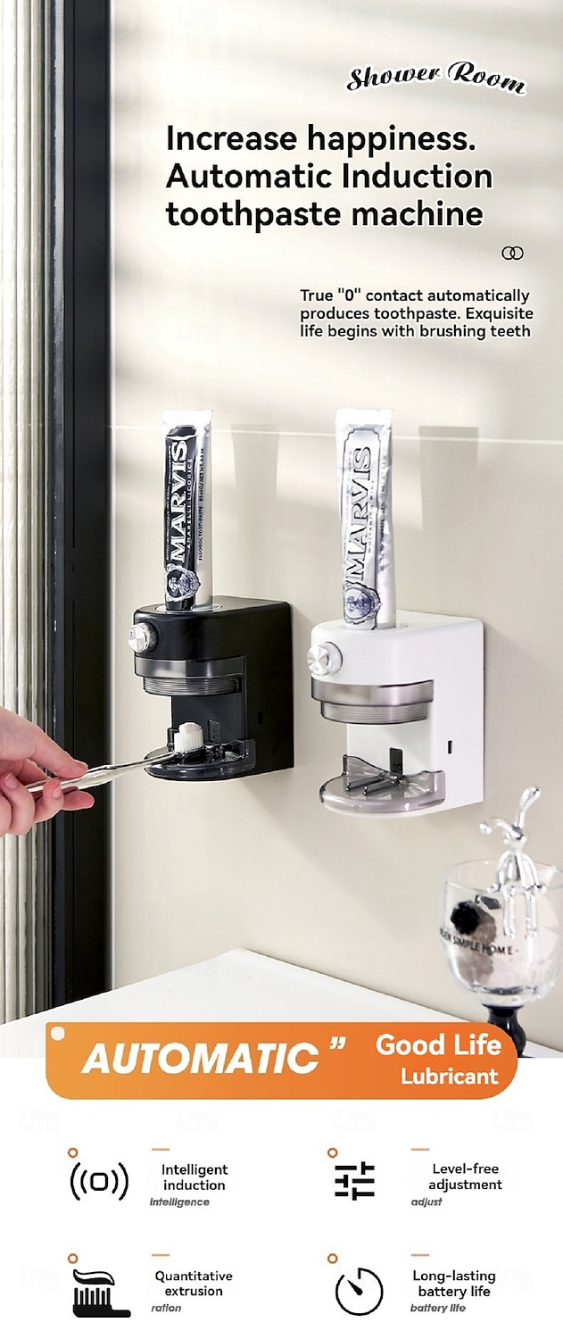 Automatic Toothpaste Dispenser Wall Mounted Electric Toothpaste Squeezer for Kids and Adults for Bathroom 2025 - $31.99 –P1