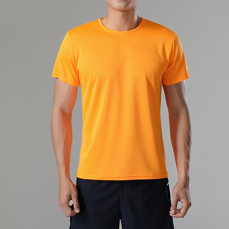 Homens camisa de desempenho Camiseta esportiva Manga Curta Gola Redonda Blusas Ao ar livre Secagem Rápida Redutor de Suor Anti-odor Respirável Verão Poliéster Preto Branco Amarelo Pesca Tênis Corrida de 2026 por $9.99 –P7