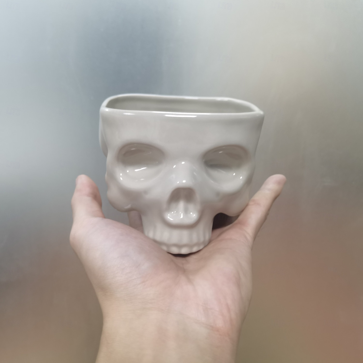 menneskeskallebolle for å spise matsikker skjeletthode pastabolle bærbar frokostblandingbeger hjemmebar godteriservering &punch dispenser retro gotisk bordplate ornament goth spisebord midtpunkt 2025 - $35.99 –P4