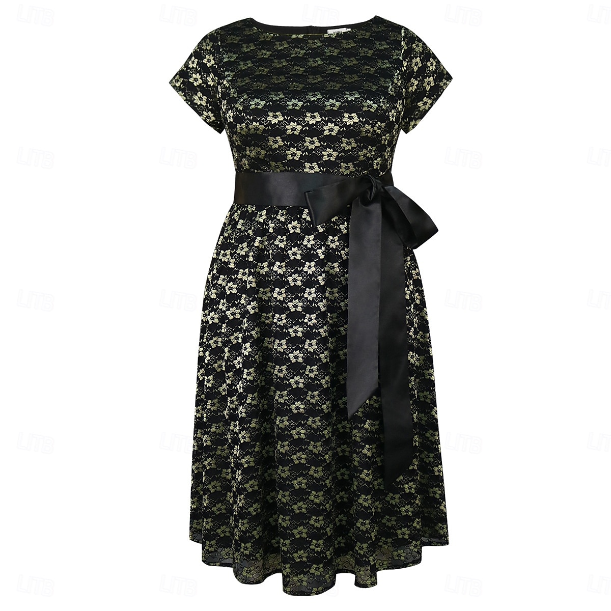 Retro Vintage 1950er Rockabilly Cocktailkleid A-Linien-Kleid Ausgestelltes Kleid Übergröße Blumen A-Linie Rundhals Damen Urlaub Party & Abend Retro-Mottoparty Erwachsene Kleid Frühling & Sommer 2025 - $53.99 –P1