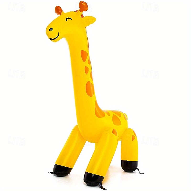 Aufblasbarer Wassersprinkler in Form einer riesigen Giraffe für den Außenbereich, leicht zu reinigendes aufblasbares/entleerbares Wasserspiel für Hof und Garten 2025 - $154.99 –P5