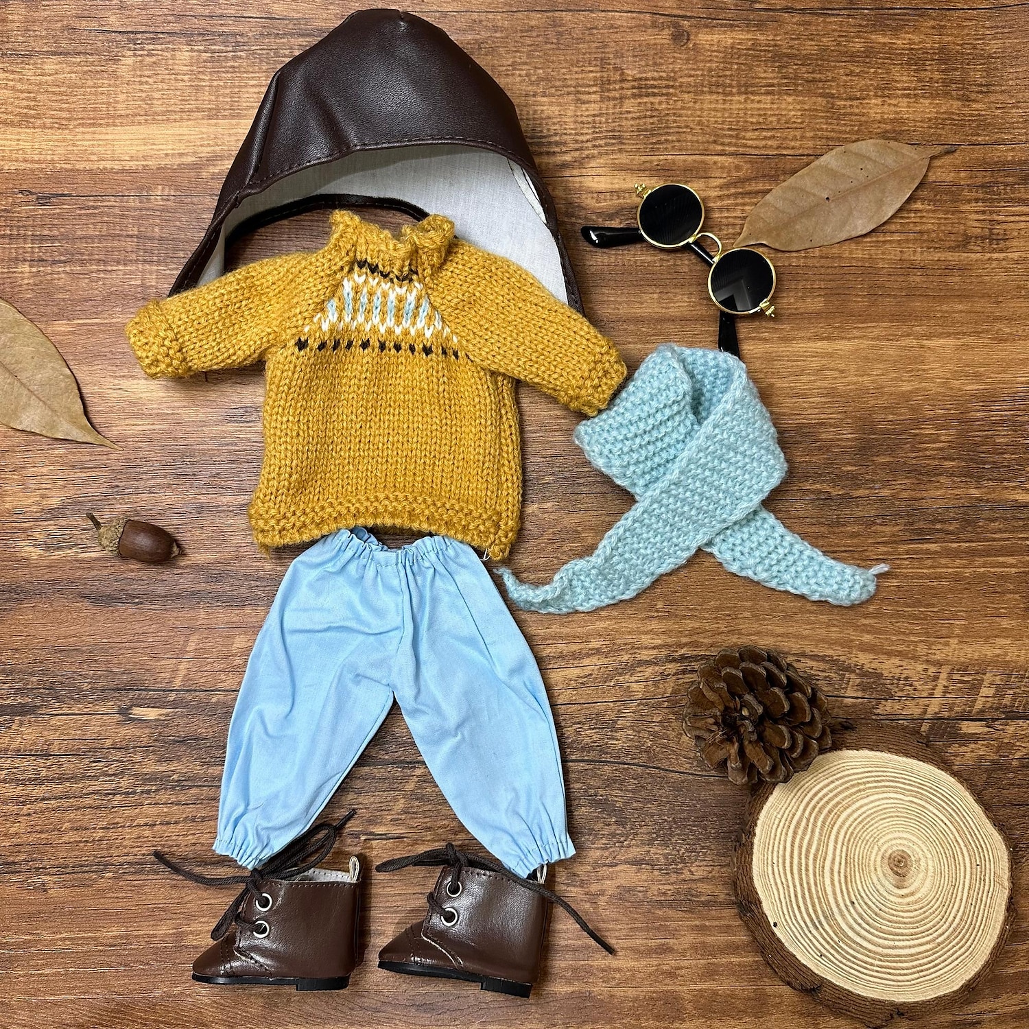 Bolsa de material para cambiar ropa de muñeca Waldorf, conjunto de personalidad, muñeca Waldorf hecha a mano para regalo de Navidad. 2025 - $36.99 –P6