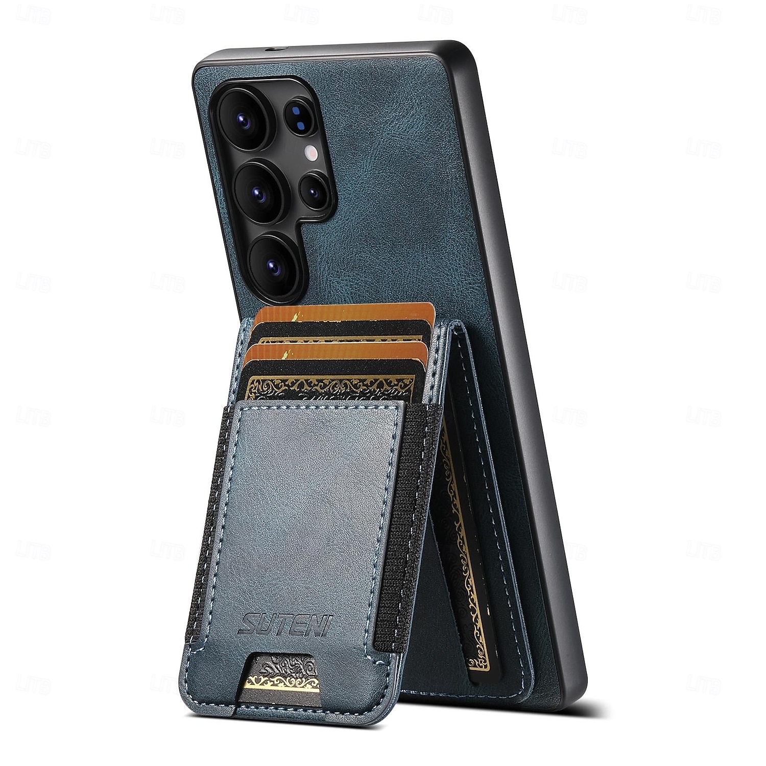 τηλέφωνο tok Για Samsung Galaxy S25 S24 S23 Ultra Plus S22 Plus Ultra Πίσω Κάλυμμα με βάση στήριξης Υποδοχή κάρτας Ανθεκτική σε πτώσεις Ρετρό TPU PU δέρμα 2025 - $22.99 –P3