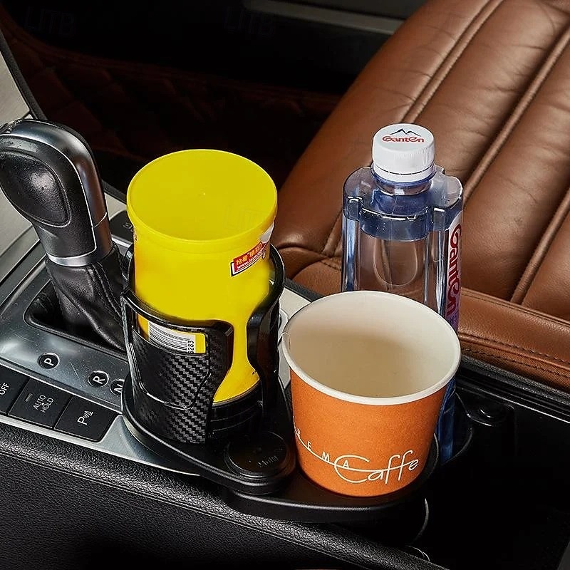 Am Fahrzeug montierter Getränkehalter für Wasserbecher, multifunktionaler, drehbarer Getränke-Organizer fürs Auto, universelle Mittelkonsolenhalterung, Aufbewahrungsregal für Flaschen und Dosen 2025 - $12.99 –P2
