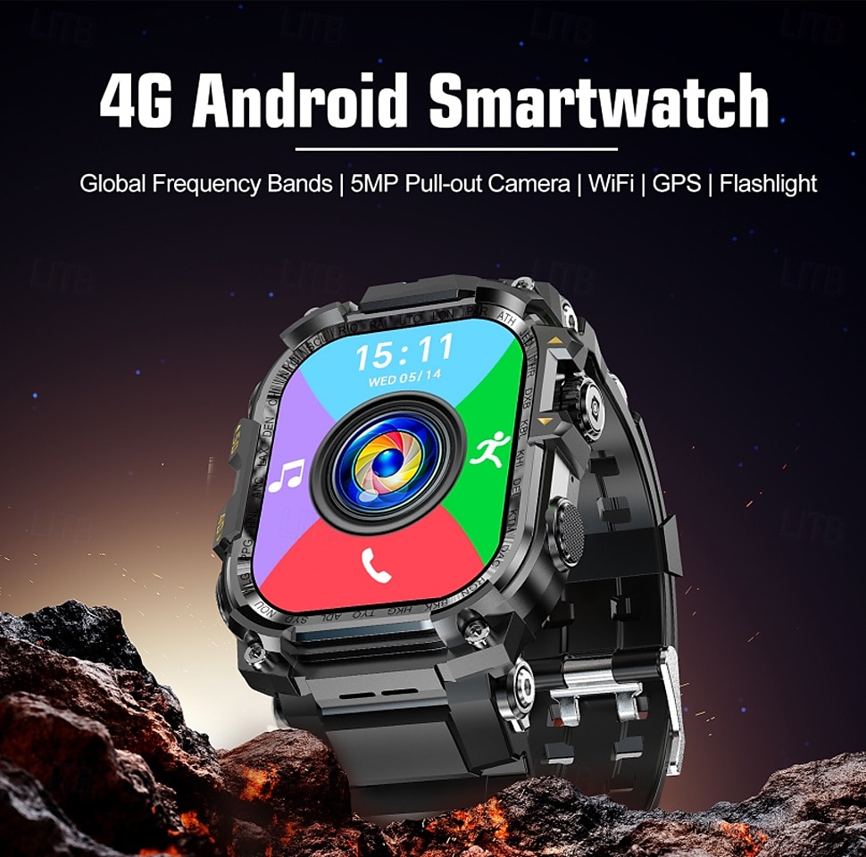 Новые мужские смарт-часы на Android с GPS, 3G RAM/32G ROM, HD-камерой, 2G, 4G SIM-картой, Wi-Fi, быстрым беспроводным доступом в Интернет 2025 - $136.99 –P1