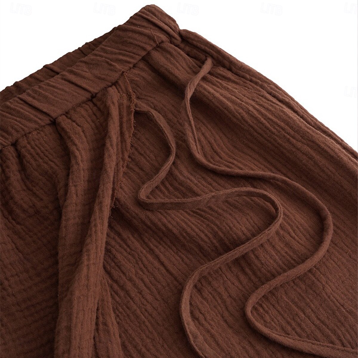 Homme Pantalons en Lin Pantalons Pantalon d'été Taille Élastique Cordon de serrage Jambe Droite Uni Confort Respirant Longueur complète Extérieur Occasionnel Quotidien Vacances Mode Blanche Marron de 2025 ? $27.99 –P8