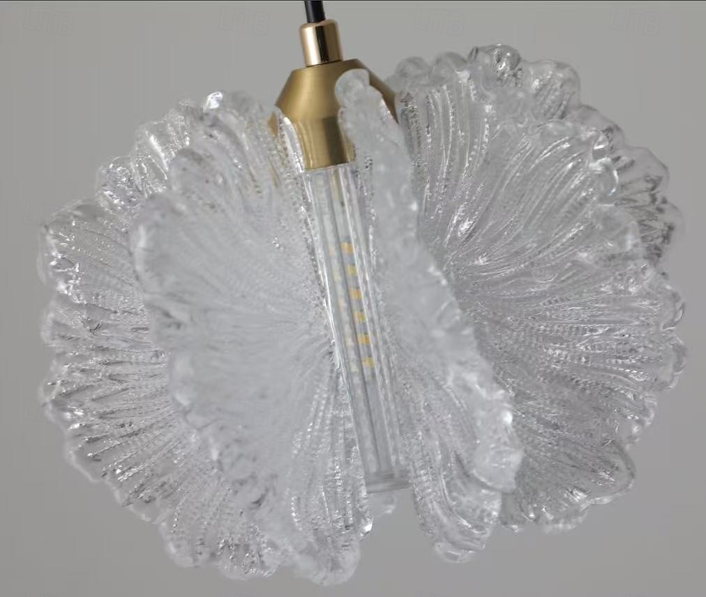 Suspensions élégantes en verre, 1 luminaire suspendu, éclairage scandinave, ampoule LED compatible, forme en verre, luminaires de cuisine de 2025 ? $91.99 –P1