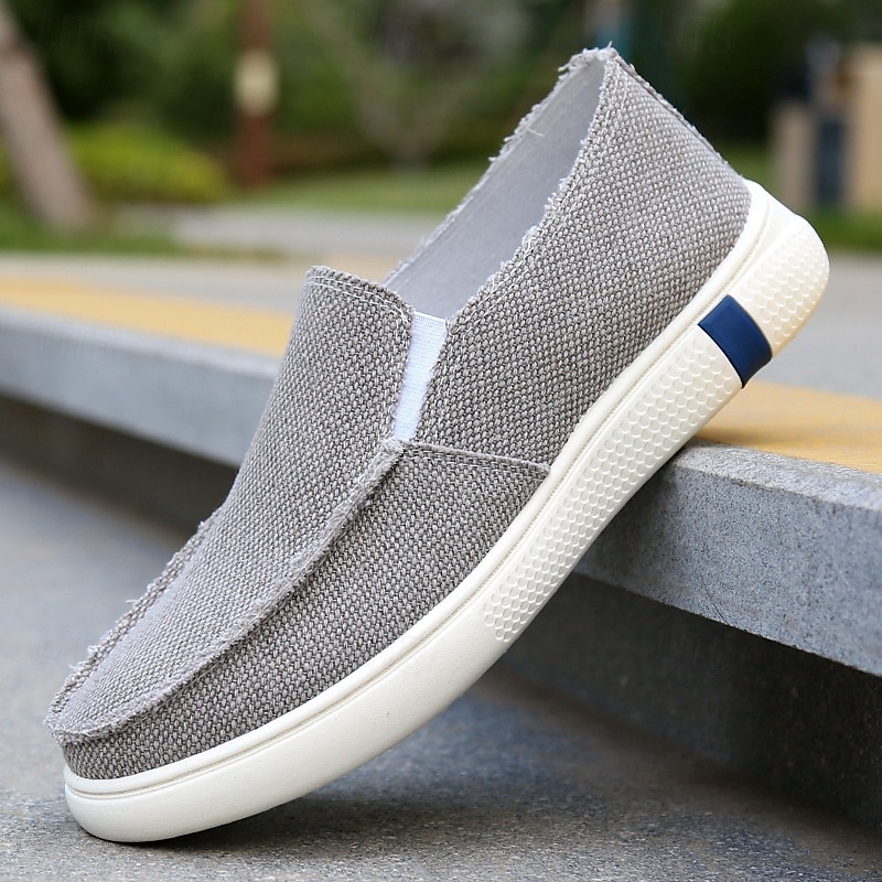 Blauwe instappers van imitatieleer en breisel voor heren – casual, ademende wandelschoenen voor dagelijks gebruik en reizen 2026 - $26.99 –P3