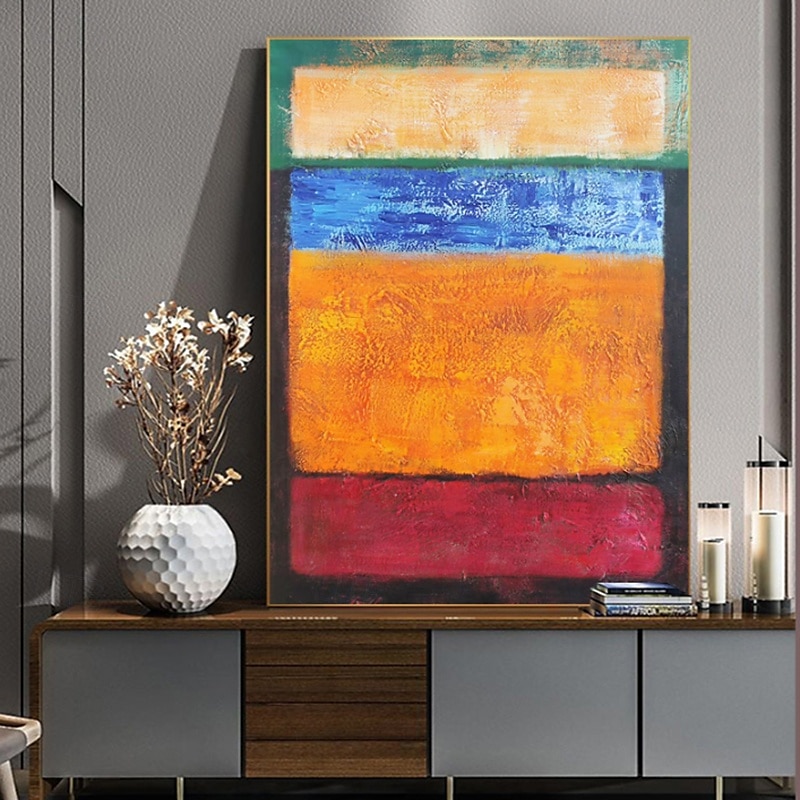 Peinture à l'huile faite à la main sur toile, décoration murale abstraite moderne pour la décoration intérieure, peinture roulée sans cadre, non tendue de 2025 ? $92.99 –P6