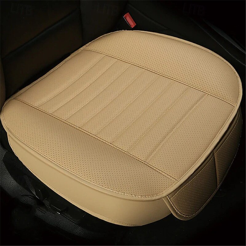 Capa de almofada para assento de carro 2 peças, universal, 5d, couro de carvão de bambu, respirável, à prova d'água, protetor de assento de carro com tudo incluído de 2025 por $51.99 –P7