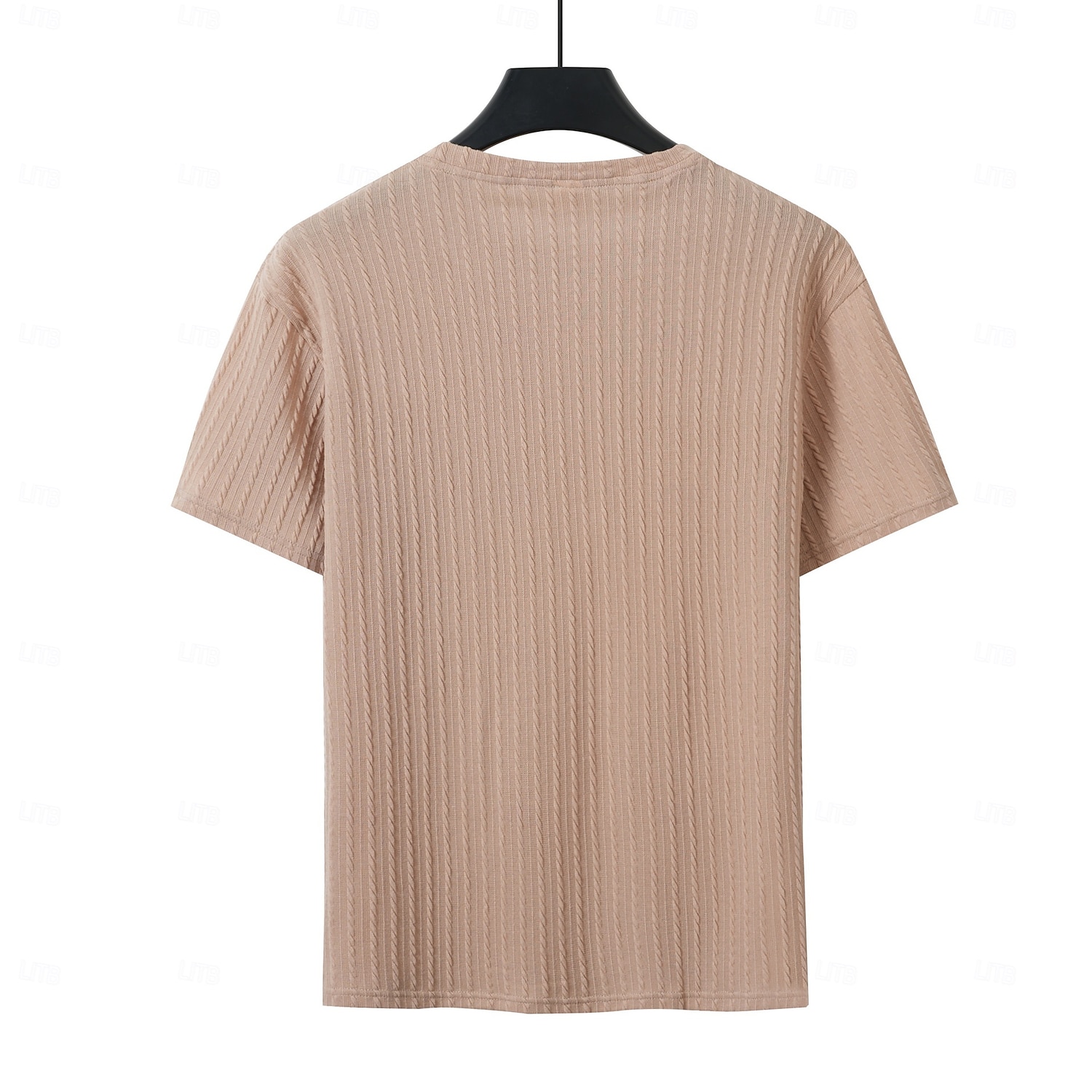 Herren T Shirt T-Shirt Kurzarm Kurze Ärmel Rundhalsausschnitt Sommer Ganzjahres Einfarbig Jacquard Mode Designer Sportlich Basic Straße Lässig Ausgehen Schwarz Weiß Kaki Top T-Shirt für Herren 2025 - $19.99 –P5