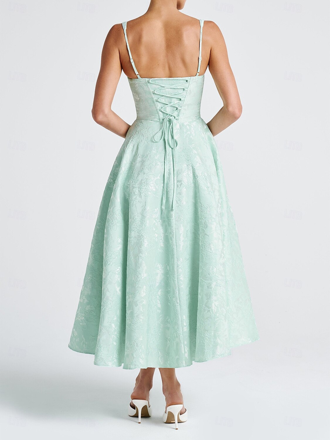 Retró 1950-es Rockabilly Déli Koktélruha Swing ruha Flare ruha Fűző Fit and Flare Virágos Jacquardszövet Női Valentin nap Álarcos mulatság Estély Hazaérkezés Retro témájú buli Felnőttek Ruha Tavaszi 2025 - $53.99 –P7