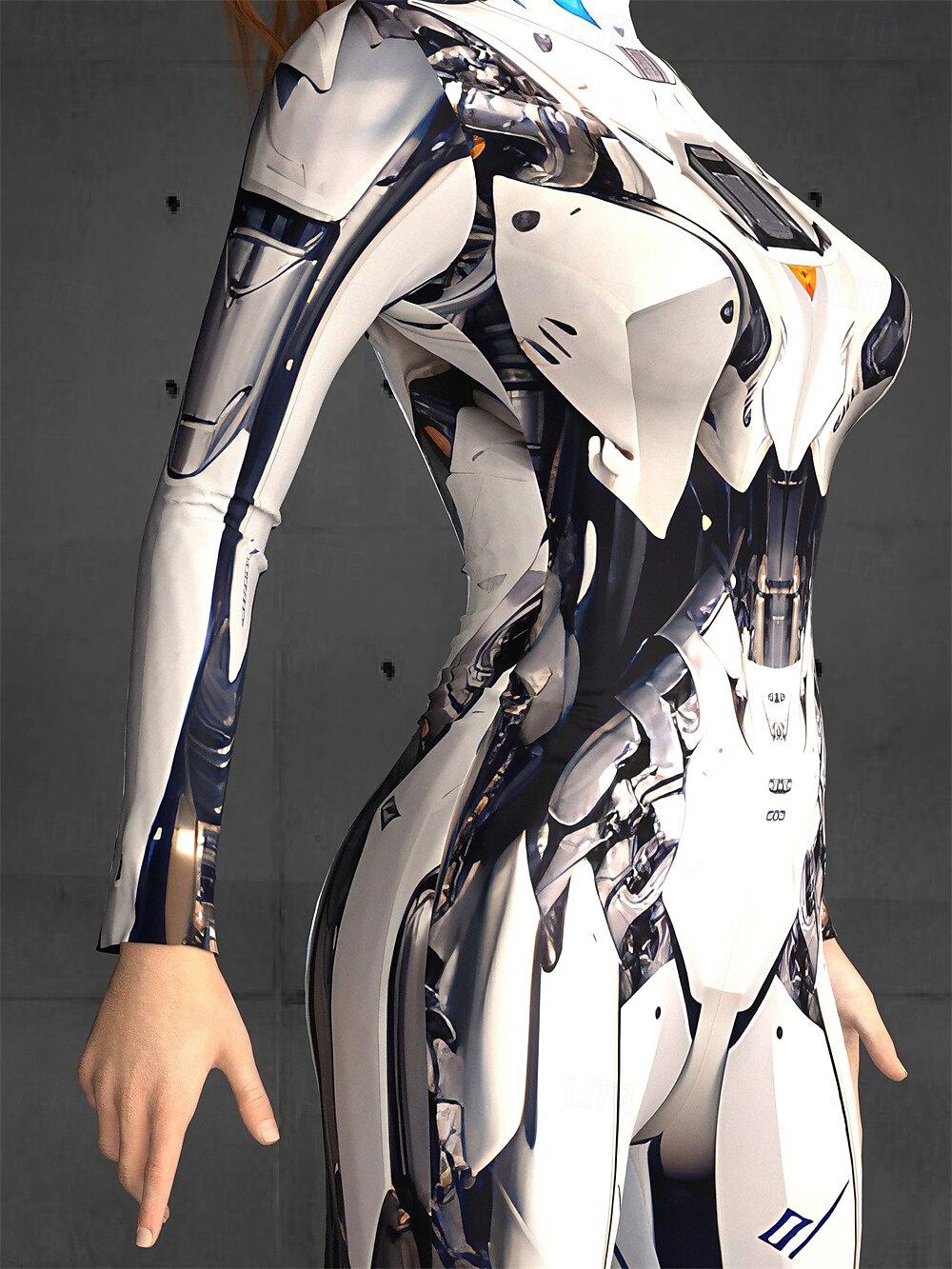 Crâne squelette cyborg robot body Halloween groupe couples costumes corps entier combinaison effrayant costume hommes femmes garçons enfants adultes performance fête club Halloween carnaval jour des de 2025 ? $25.99 –P4