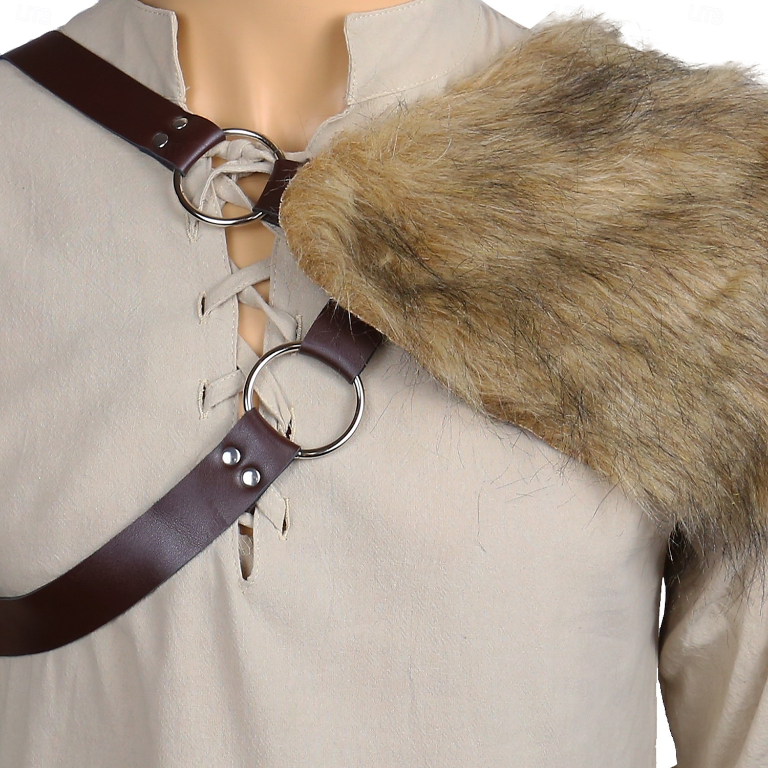 Retro Vintage Mittelalterlich Renaissance Rüstung Schulterpanzer Krieger Wikinger Herren Vikinger Halloween Karneval Leistung Party LARP Erwachsene Schulterpanzer 2025 - $19.49 –P1
