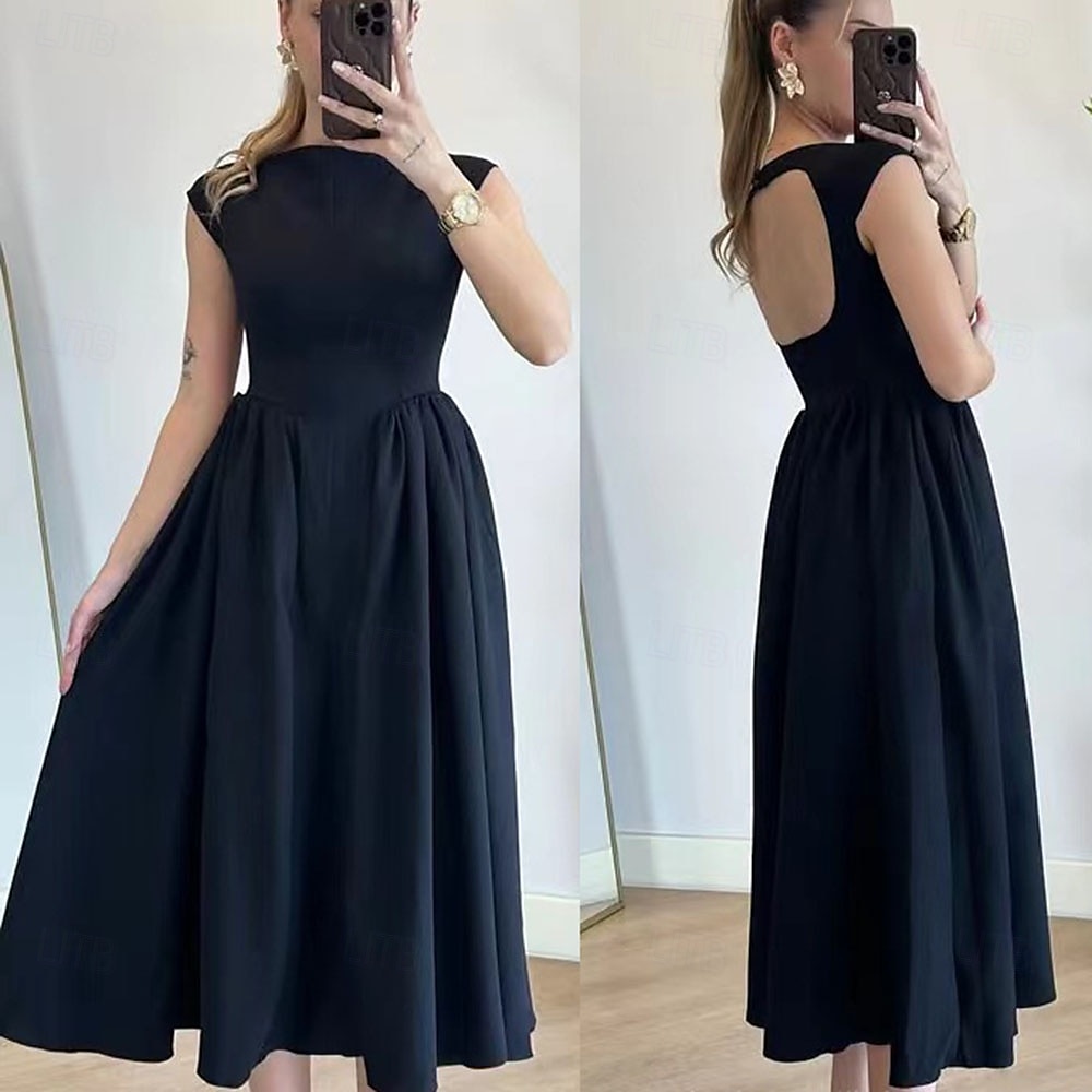 Retro Vintage 1950er Rockabilly Midlänge A-Linien-Kleid Ausgestelltes Kleid A-Linie Kostüm Damen Urlaub Heimkehr Party & Abend Erwachsene Kleid Frühling & Sommer 2025 - $53.99 –P7