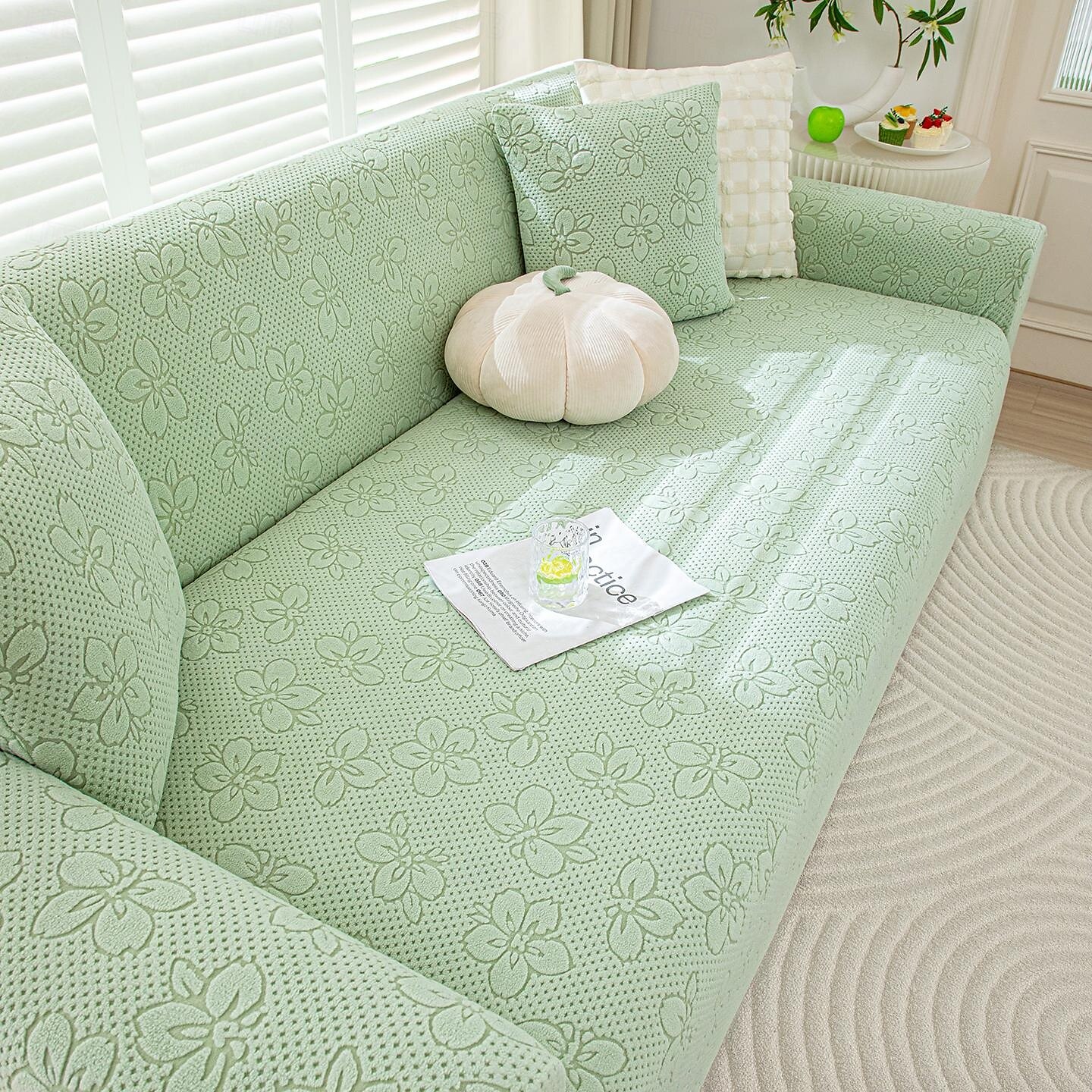 Capas de sofá de chenille para sala de estar, capa elástica de sofá com tudo incluído, jacquard grosso, capas de sofá de canto em forma de L, 1/2/3/4 lugares de 2025 por $72.99 –P6