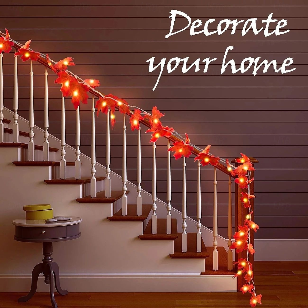 Halloween String Lights Maple Leaf Pumpkin Garland Lights Battery Powered Indoor Outdoor Hanging Decor for Chicago Shelf Desktop Theme Porch Thanksgiving Halloween Autumn Home Gardening Party Decor 2025 - HUF 2219 –P11