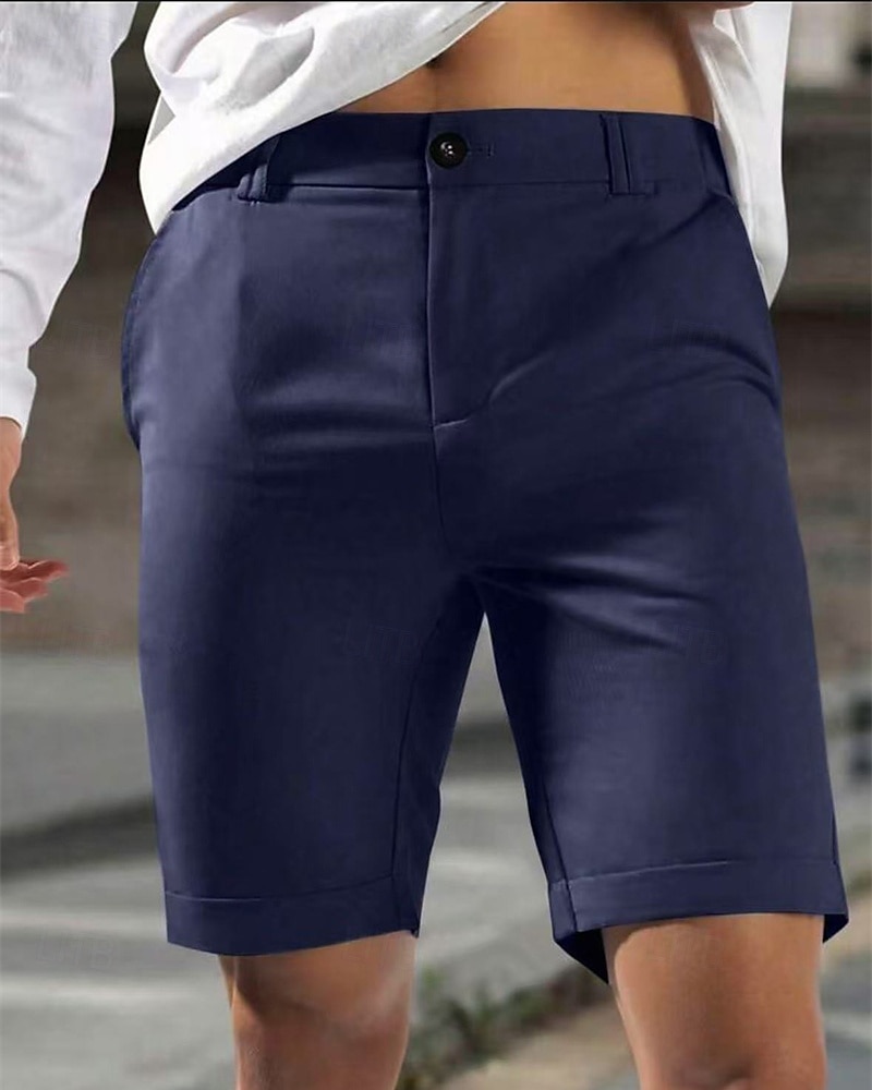Herren Schicke Shorts Burmuda Shorts Arbeitsshorts Tasche Einfach Komfort Atmungsaktiv Kurz Outdoor Geschäft Mode Lässig Schwarz Blau 2025 - $21.99 –P16