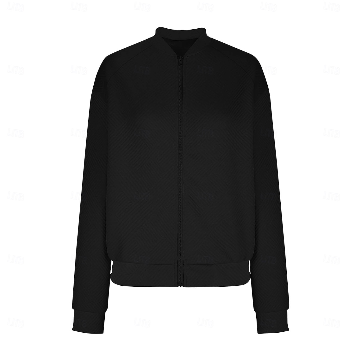 Women's Casual Jacket Sport Jacket Textured Jackets Office / Career Daily Wear Going out Fall Regular Coat Stand Collar Regular Fit Warm Vintage Style Lady Casual Jacket Long Sleeve non-printing 2025 - $26.99 –P13