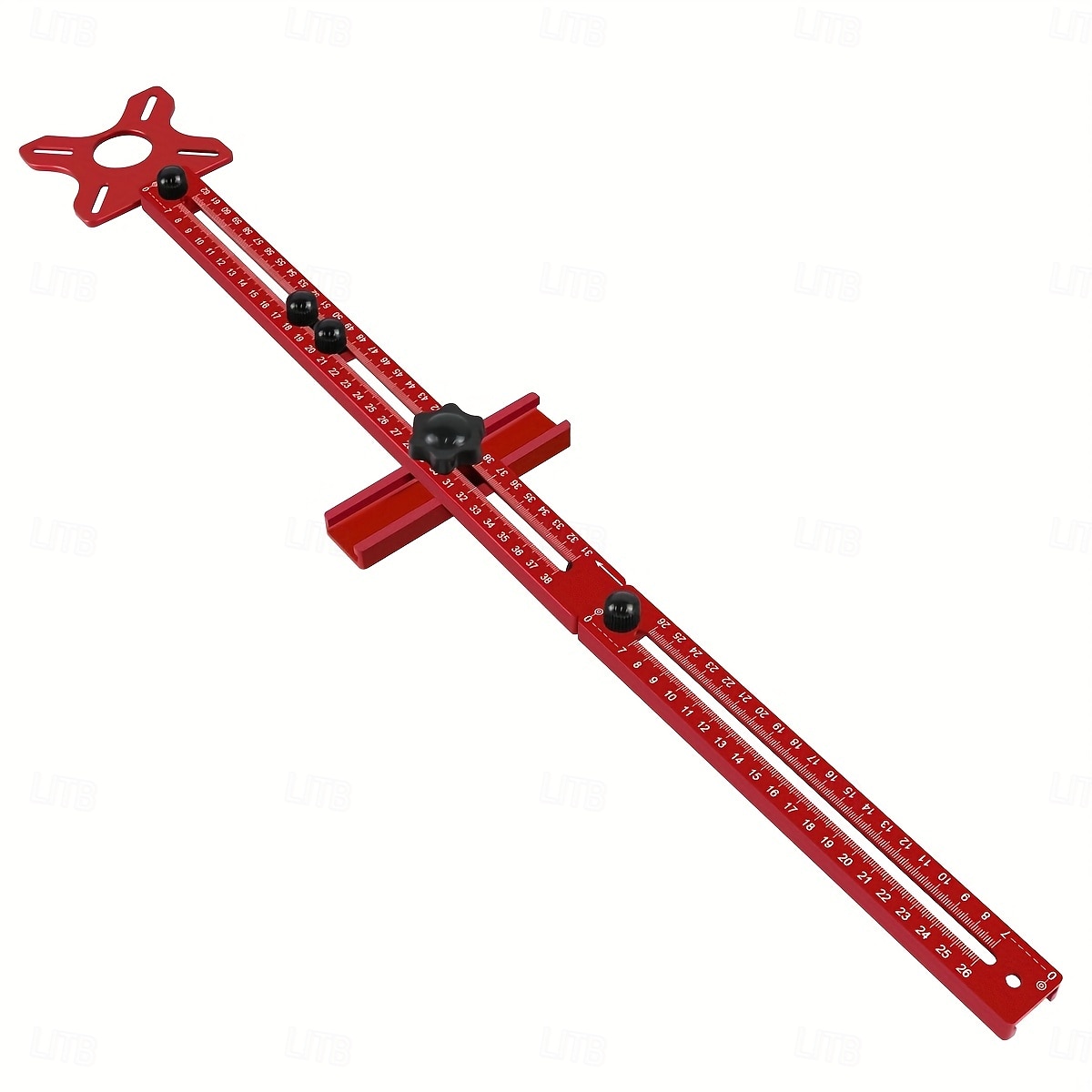 Fraiseuse à bois multifonctionnelle 3 en 1 avec pince en aluminium - outil de coupe et de fraisage circulaire de précision avec support de rainure réglable, base rouge et rail en acrylique transparent de 2025 ? $63.99 –P17