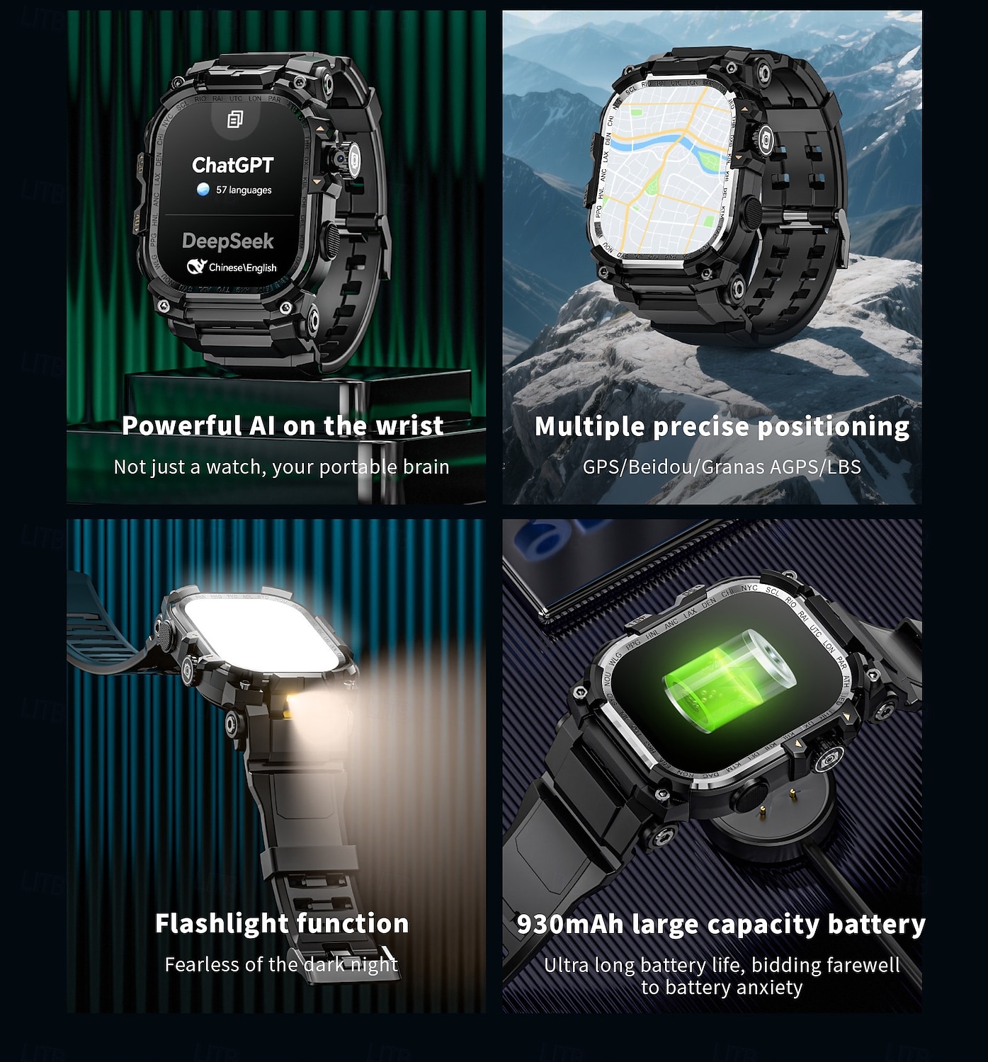 2025年 LOKMAT APPLLP 7 MAX スマートウォッチ 2.06 インチ スマートウォッチ電話 4G LTE 3G ブルートゥース 歩数計 着信通知 アクティビティトラッカー と互換性があります Android iOS 女性 男性 GPS ハンドフリーコール メディアコントロール IPX-5 60mmウォッチケース  コレクション – $144.99 –P3