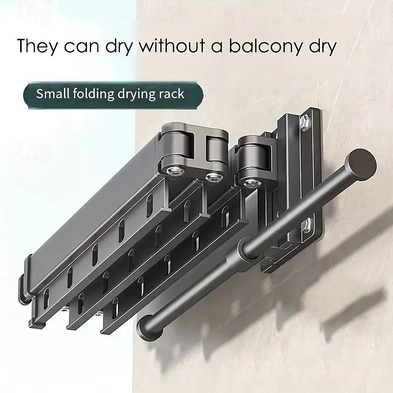 3/4 Fold Wall-Mounted Clothes Drying Rack with Rotating Design Space-Saving Foldable Clothes Hanger for Balcony, Laundry Room, Bathroom 2025 - $43.99 –P7