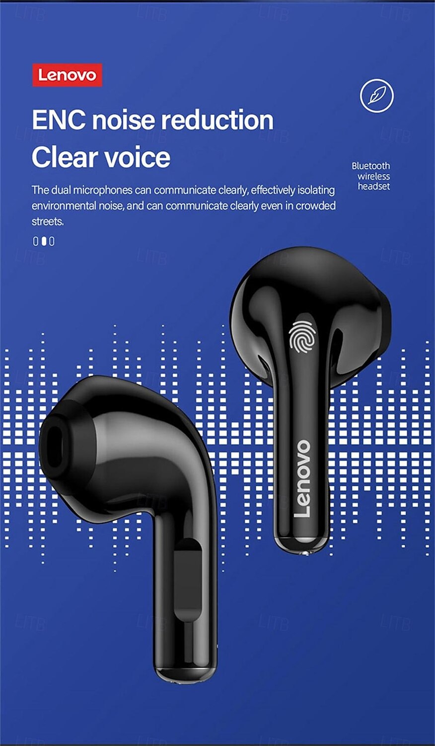 Lenovo LP12 True Wireless Headphones TWS Earbuds In Ear Bluetooth5.0 Stereo with Charging Box Built-in Mic for Apple Samsung Huawei Xiaomi MI  Everyday Use Traveling Cycling Mobile Phone 2025 - $31.99 –P6