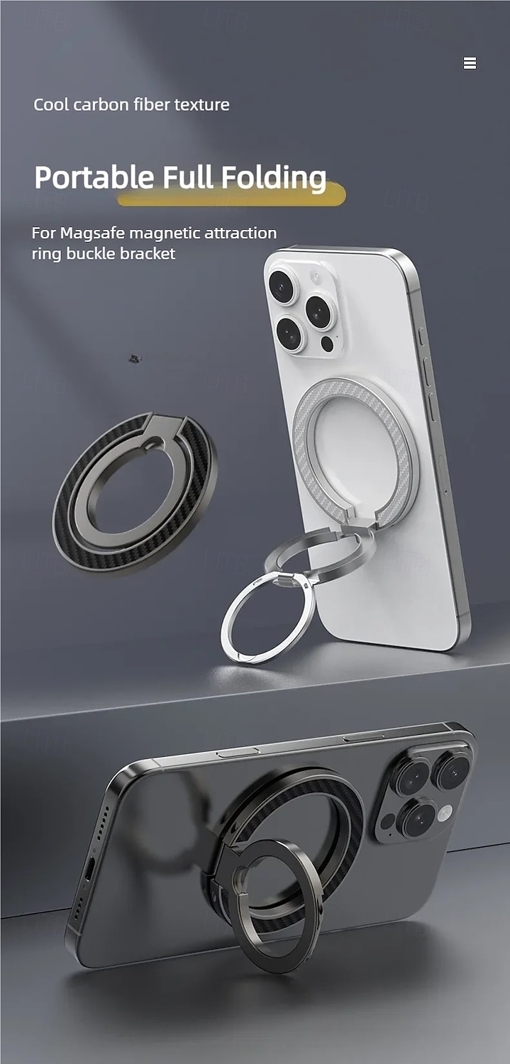 2 Pack Fashion Carbon Fiber Pattern Double Sided Magnetic Phone Holder Bracket For MagSafe Cellphone Grip Mobile Support Stand Grip Tok 2026 - BHD 7.79 –P1