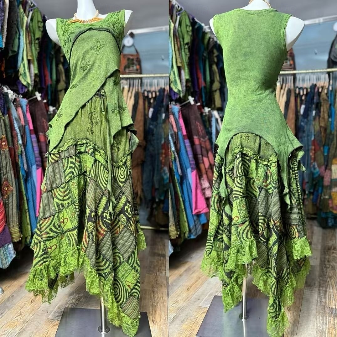 Boho Hosszú hossz Ruhák Női Mindszentek napja Álarcos mulatság Témakör Fesztivál Felnőttek Ruha Nyár 2025 - $185.99 –P2