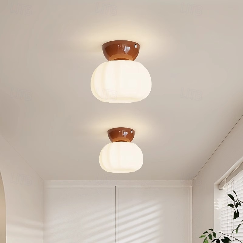 Plafonnier d'allée, plafonnier en verre, lustre de plafond, luminaire de plafond semi-encastré, 85-265 V de 2025 ? $47.99 –P1