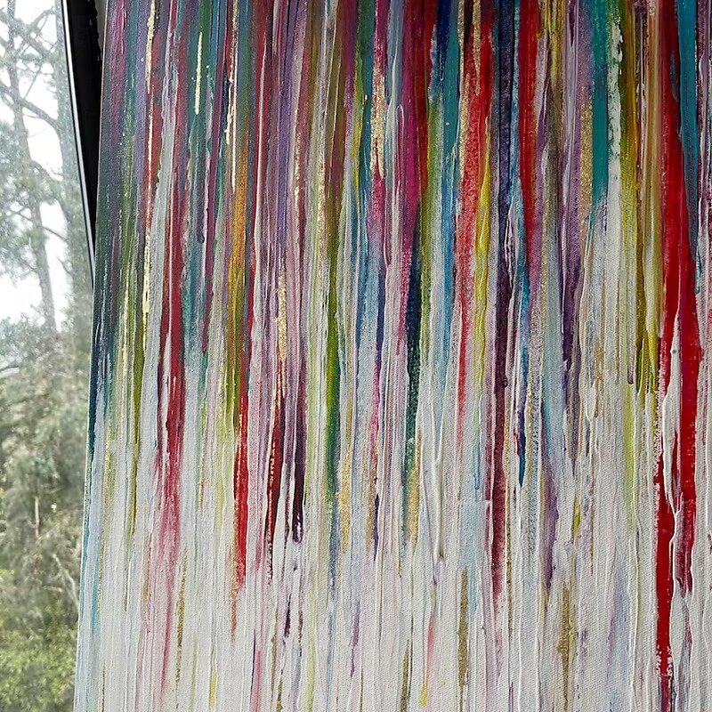 handgemachtes Ölgemälde auf Leinwand, Wandkunst, Dekoration, abstrakt, golden, für die Inneneinrichtung, gerollt, rahmenlos, ungedehntes Gemälde 2025 - $69.99 –P4