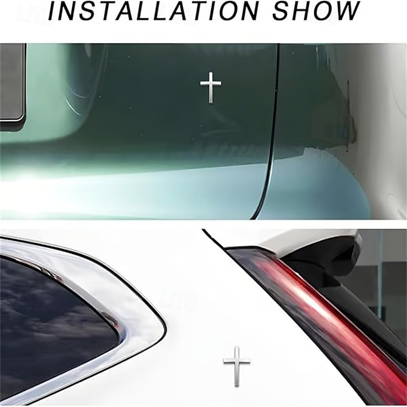 Lot de 4 autocollants en métal représentant une croix de Jésus-Christ, emblème en métal 3D pour voiture, moto, vélo électrique, décoration de logo arrière pour modification de véhicule de 2025 ? $17.49 –P5