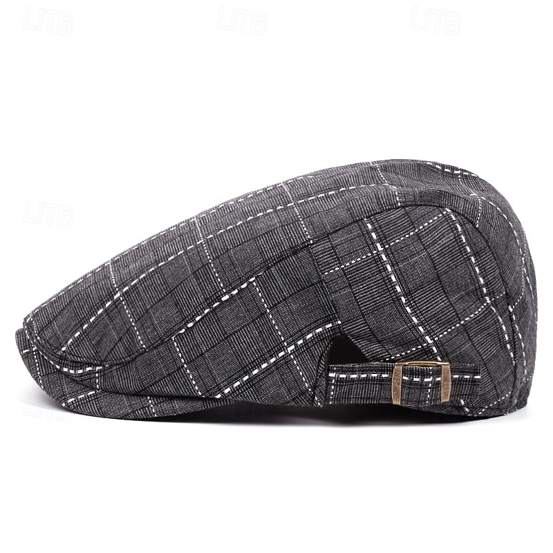 berretto a quadri alla moda da uomo e da donna - ripiegabile, lavabile a mano, autunnale &berretto alla moda primaverile, berretto alla moda autunnale con motivo a quadri, berretto ripiegabile del 2025 a $15.49 –P2