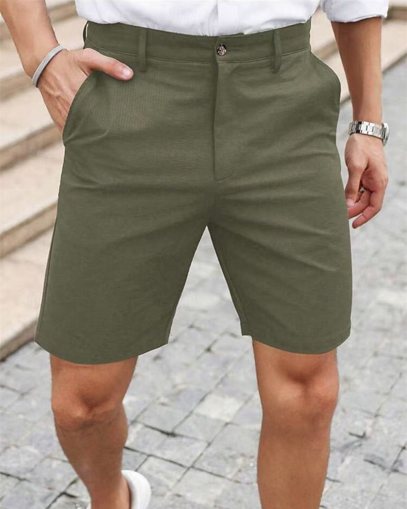 Bărbați Pantaloni scurti de rochie Pantaloni scurți Burmuda Pantaloni scurți de lucru Buzunar Simplu Confort Respirabil Lungimea genunchiului În aer liber Afaceri Modă Casual Negru Bleumarin 2025 - $21.99 –P1