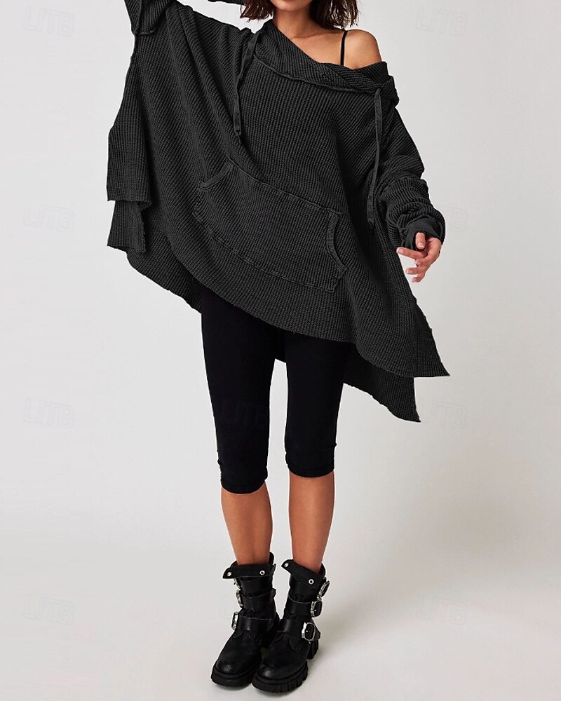 Per donna Felpa con cappuccio Semplice Moderno Casual Manica Lunga Con Cappuccio Top Regolari Ferie Uscire Tasca Nero Blu Viola Marrone Beige Autunno del 2025 a $26.99 –P11